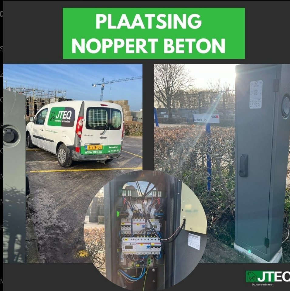 Laadpaal plaatsen bij Noppert Beton